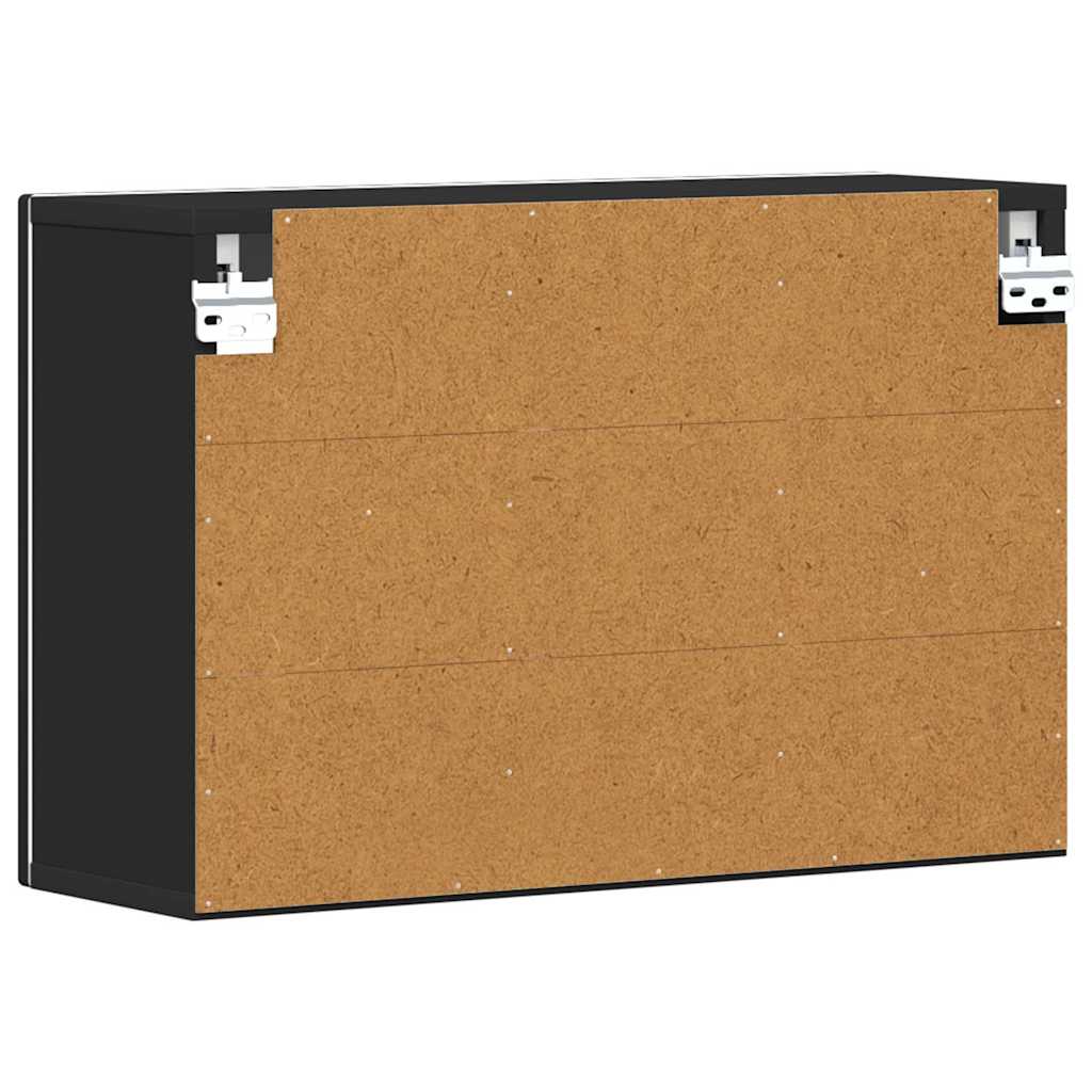 Viseći ormarić s policom Crna 60 x 20 x 40 cm Konstruirano drvo