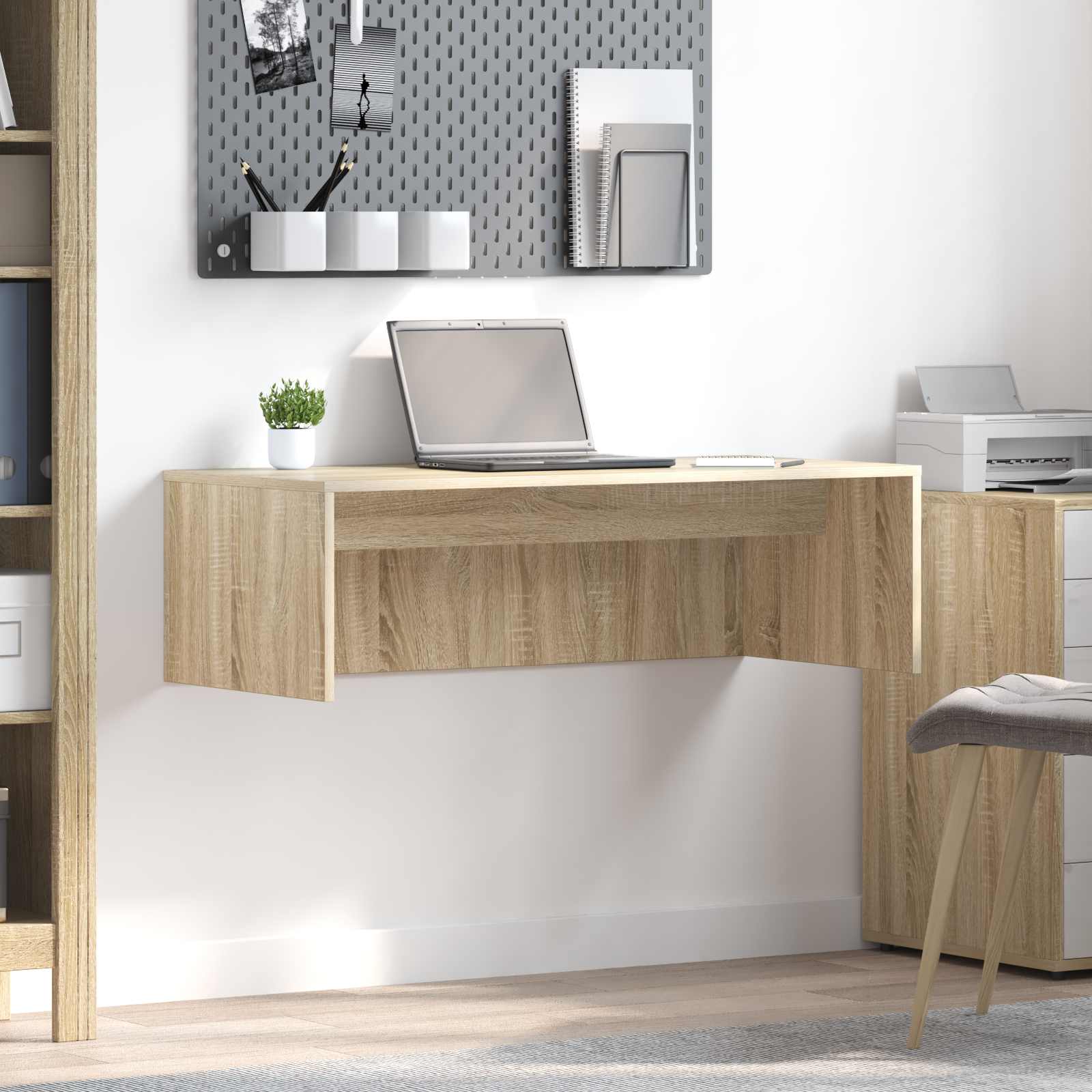 Stol za zid Sonoma hrast 100 x 45 x 30 cm Konstruirano drvo