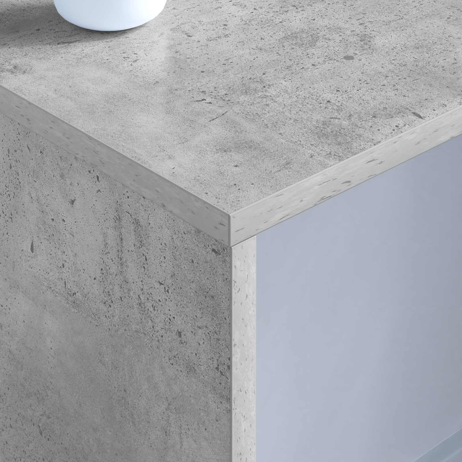 Stol za zid Betonski sivi 100 x 45 x 30 cm Konstruirano drvo