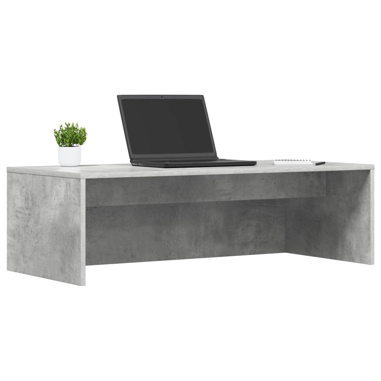 Stol za zid Betonski sivi 100 x 45 x 30 cm Konstruirano drvo