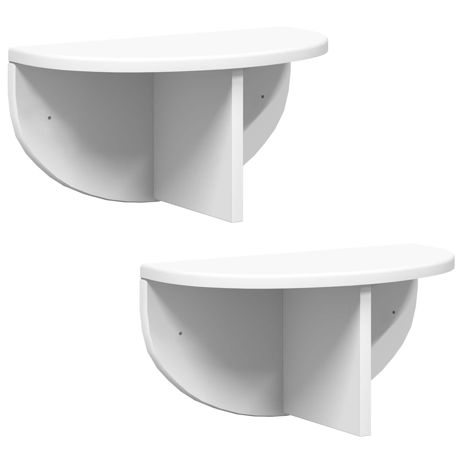 Polica na zidu 2 pcs Bijelo 38 x 19 x 19 cm Konstruirano drvo