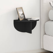 Polica na zidu 2 pcs Crna 38 x 19 x 19 cm Konstruirano drvo