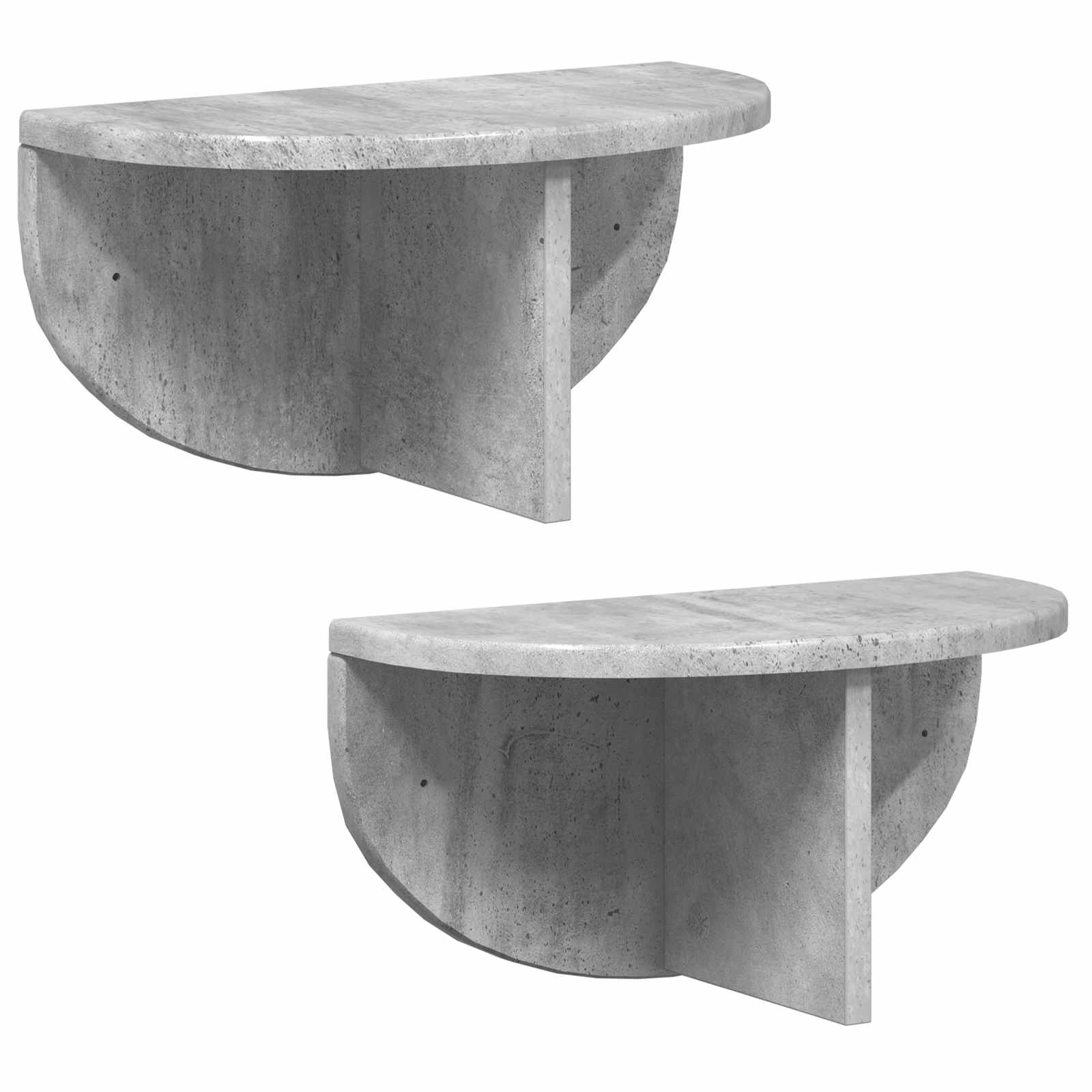 Polica na zidu Zidne 2 pcs Betonski sivi 38 x 19 x 19 cm