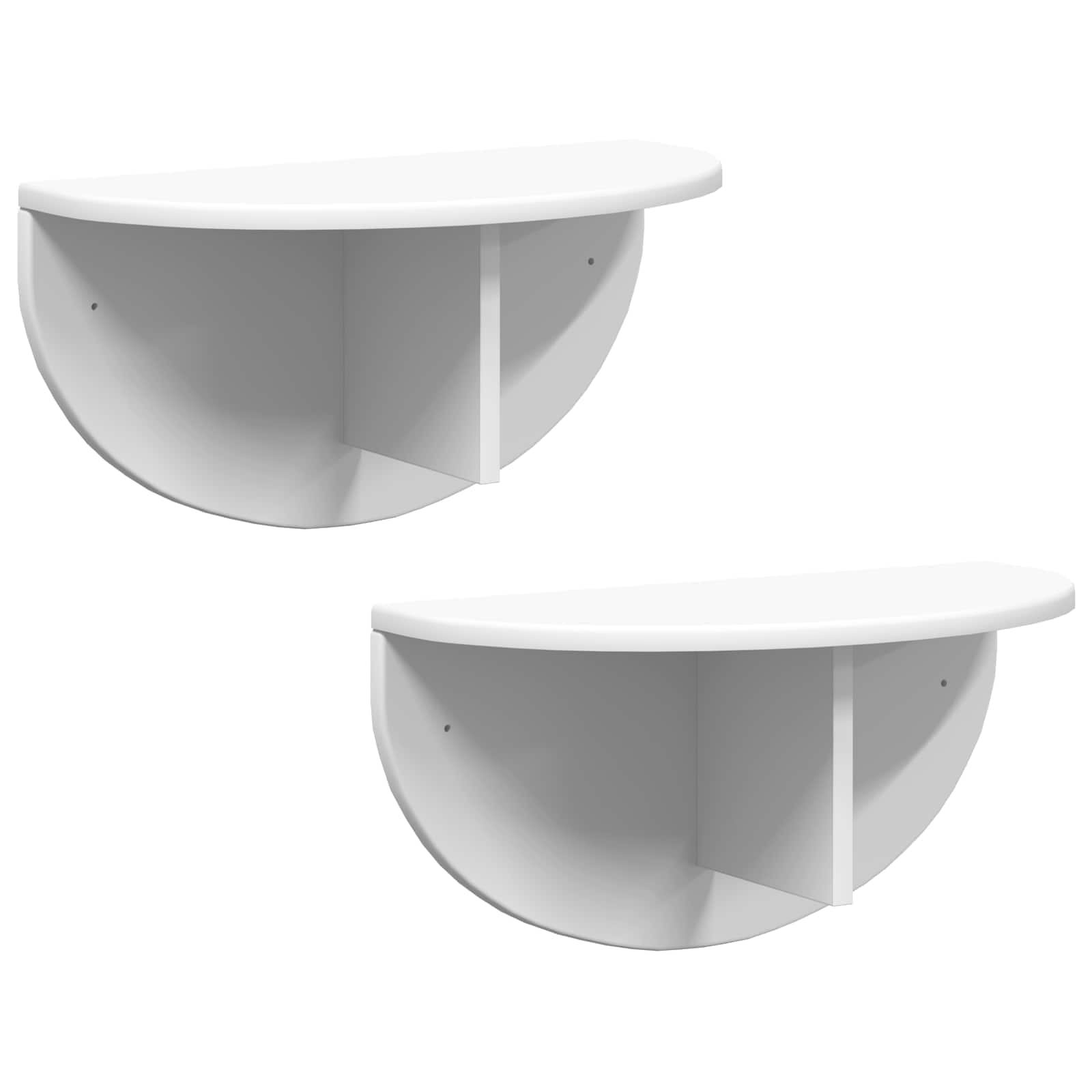Polica na zidu 2 pcs Bijelo 48 x 24 x 24 cm Konstruirano drvo