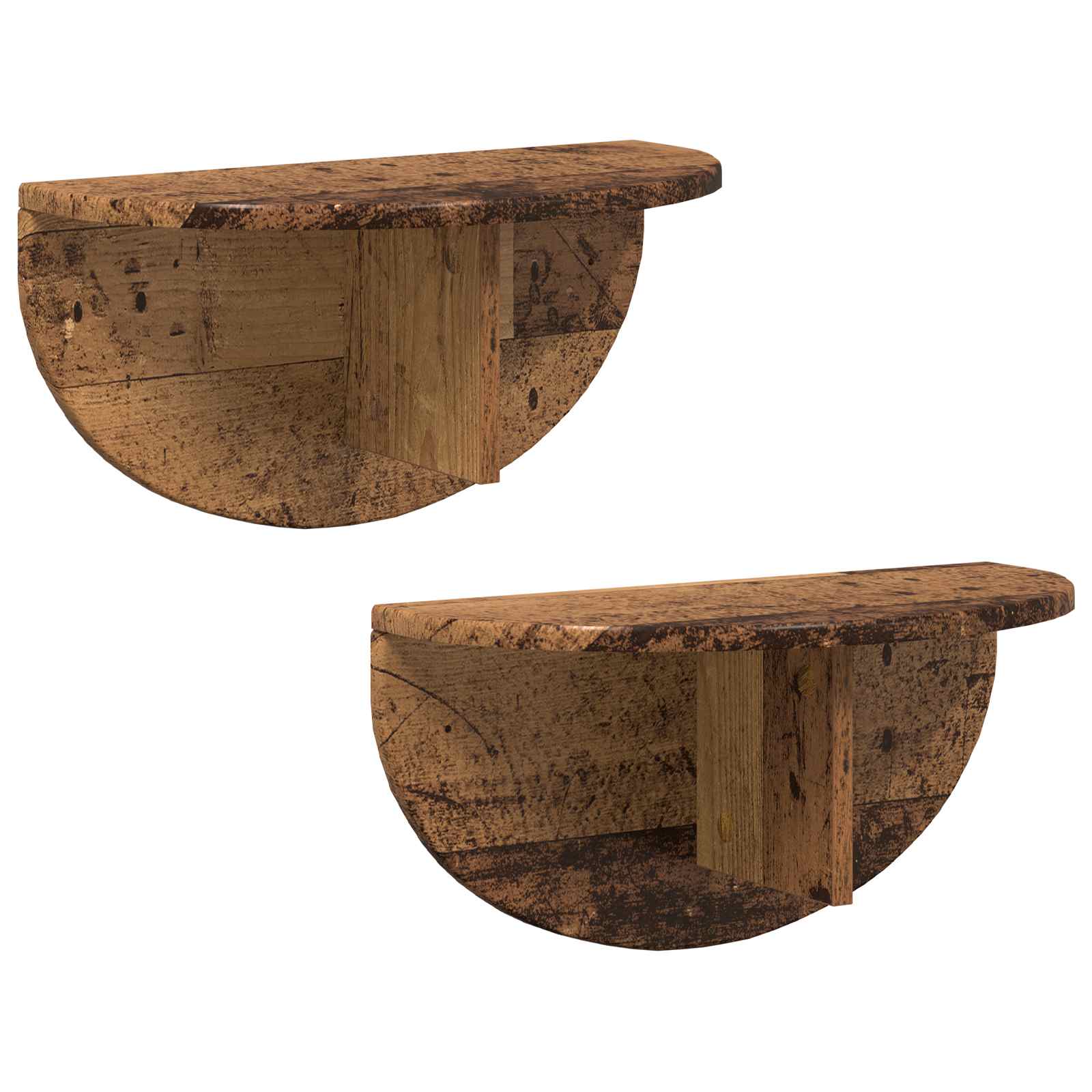 Polica na zidu Zidne 2 pcs Staro drvo 48 x 24 x 24 cm