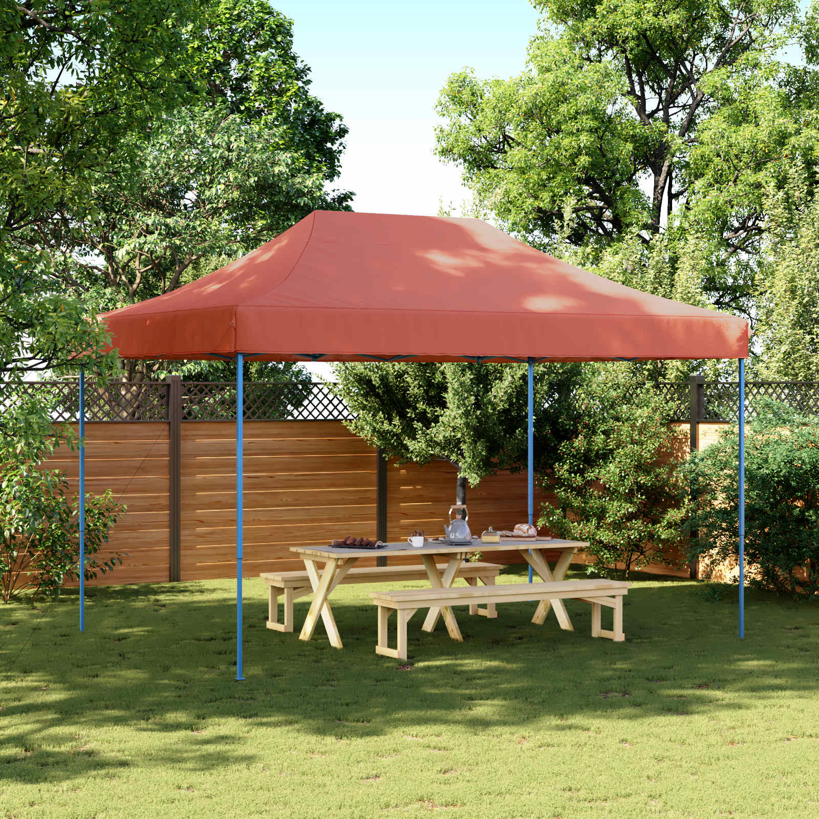 Šator za zabave Terakota 279 x 410 x 315 cm Oxford tkanina