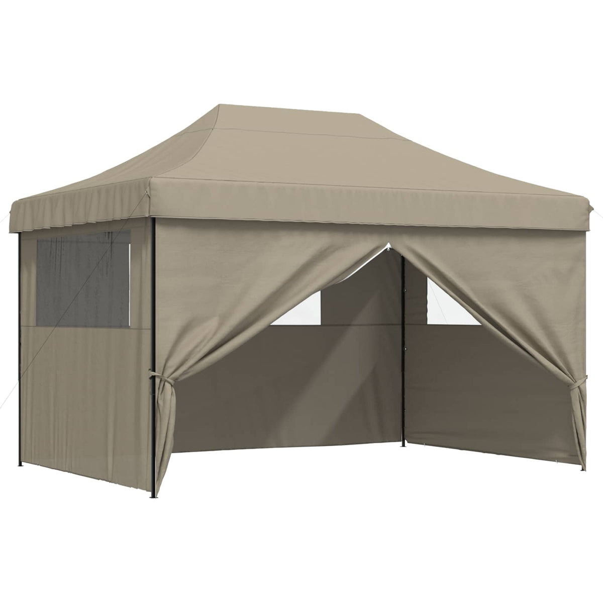Šator za zabave Sivo-smeđa 279 x 410 x 315 cm Oxford tkanina