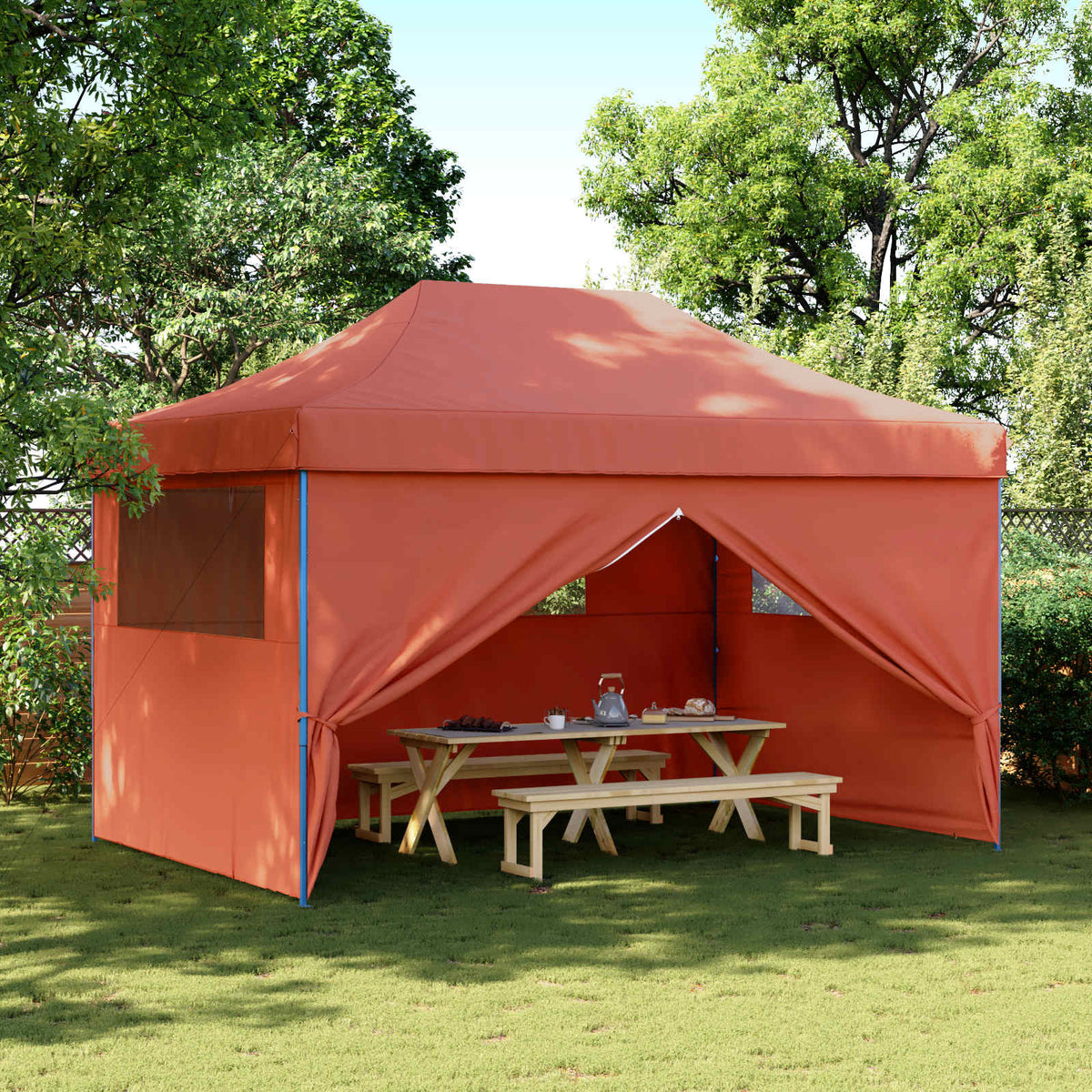Šator za zabave 292 x 440 x 315 cm Terakota Oxford tkanina