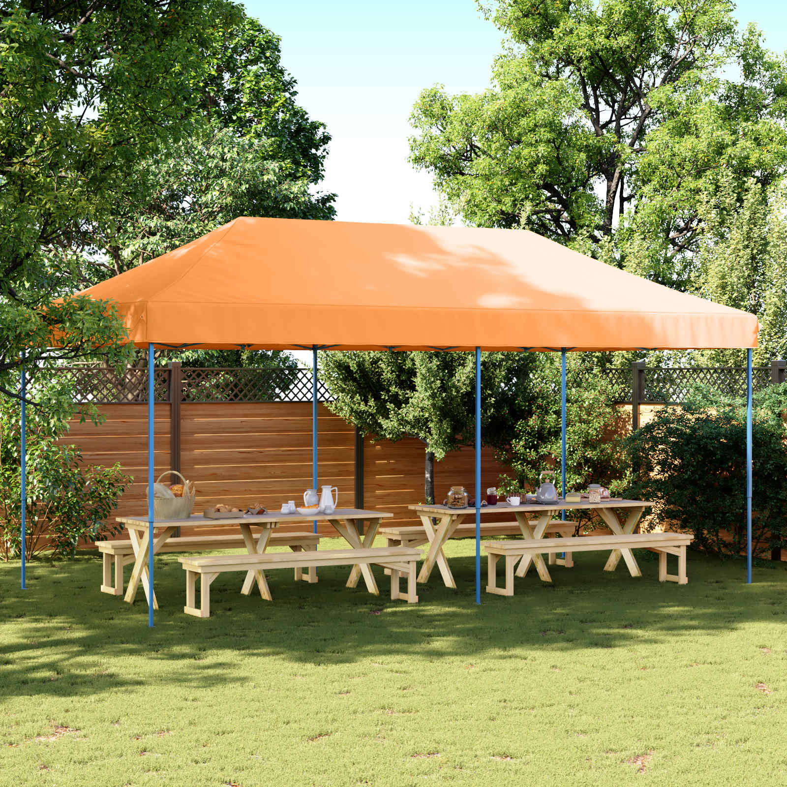 Šator za zabave Narančasta 292 x 580 x 315 cm Oxford tkanina