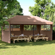 Šator za zabave Smeđa 292 x 580 x 315 cm Oxford tkanina