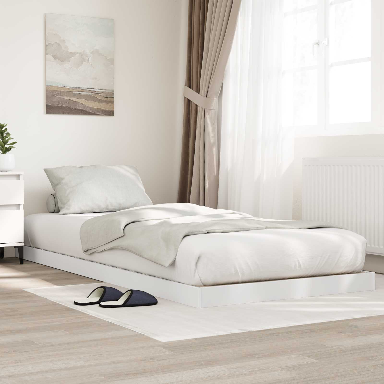 Krevet s daskama Bijelo 75 x 190 cm Konstruirano drvo