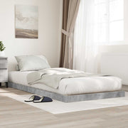 Krevet s daskama Betonski sivi 75 x 190 cm Konstruirano drvo