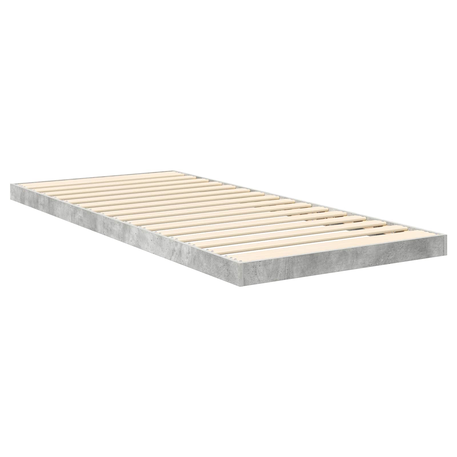 Krevet s daskama Betonski sivi 75 x 190 cm Konstruirano drvo