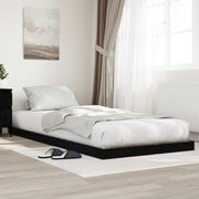 Krevet s daskama Crni hrast 90 x 200 cm Konstruirano drvo