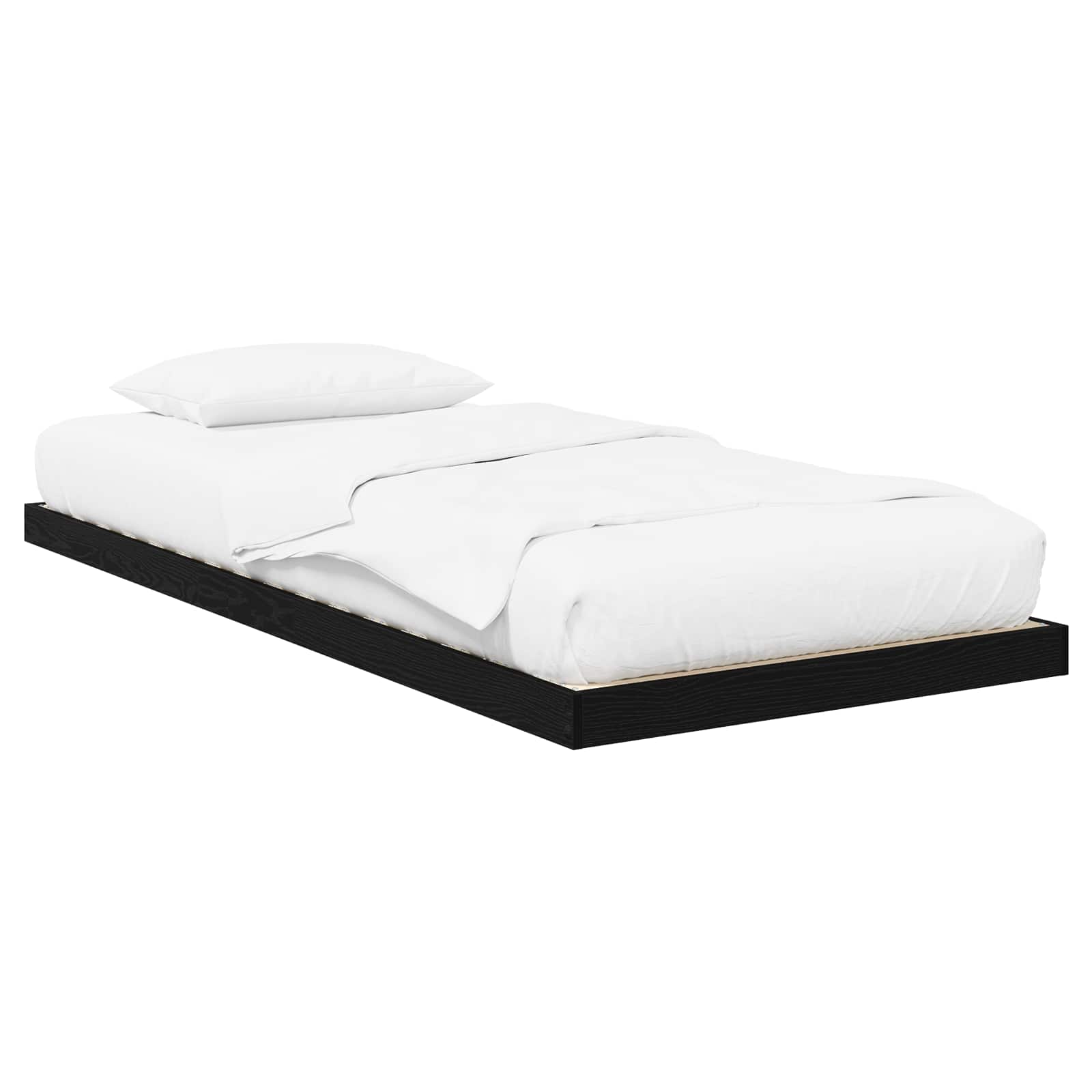 Krevet s daskama Crni hrast 90 x 200 cm Konstruirano drvo