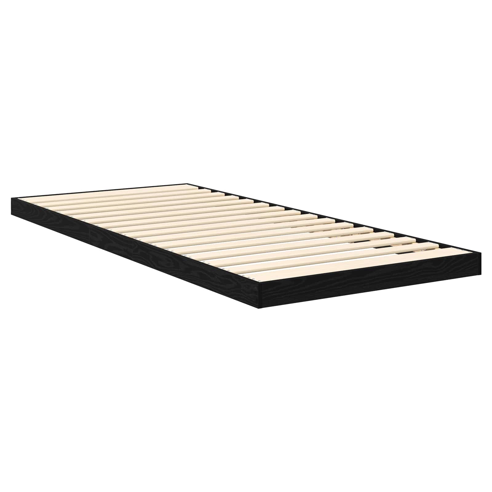 Krevet s daskama Crni hrast 90 x 200 cm Konstruirano drvo