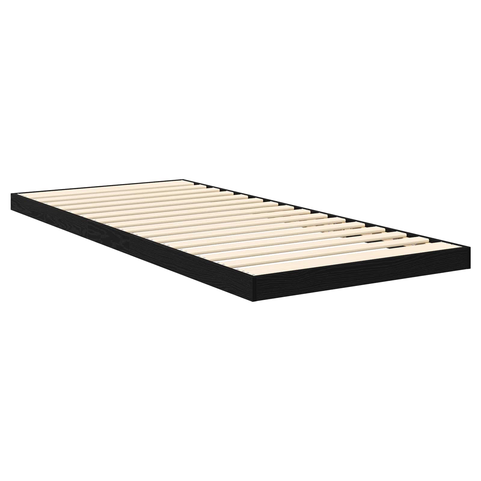 Krevet s daskama Crni hrast 90 x 200 cm Konstruirano drvo