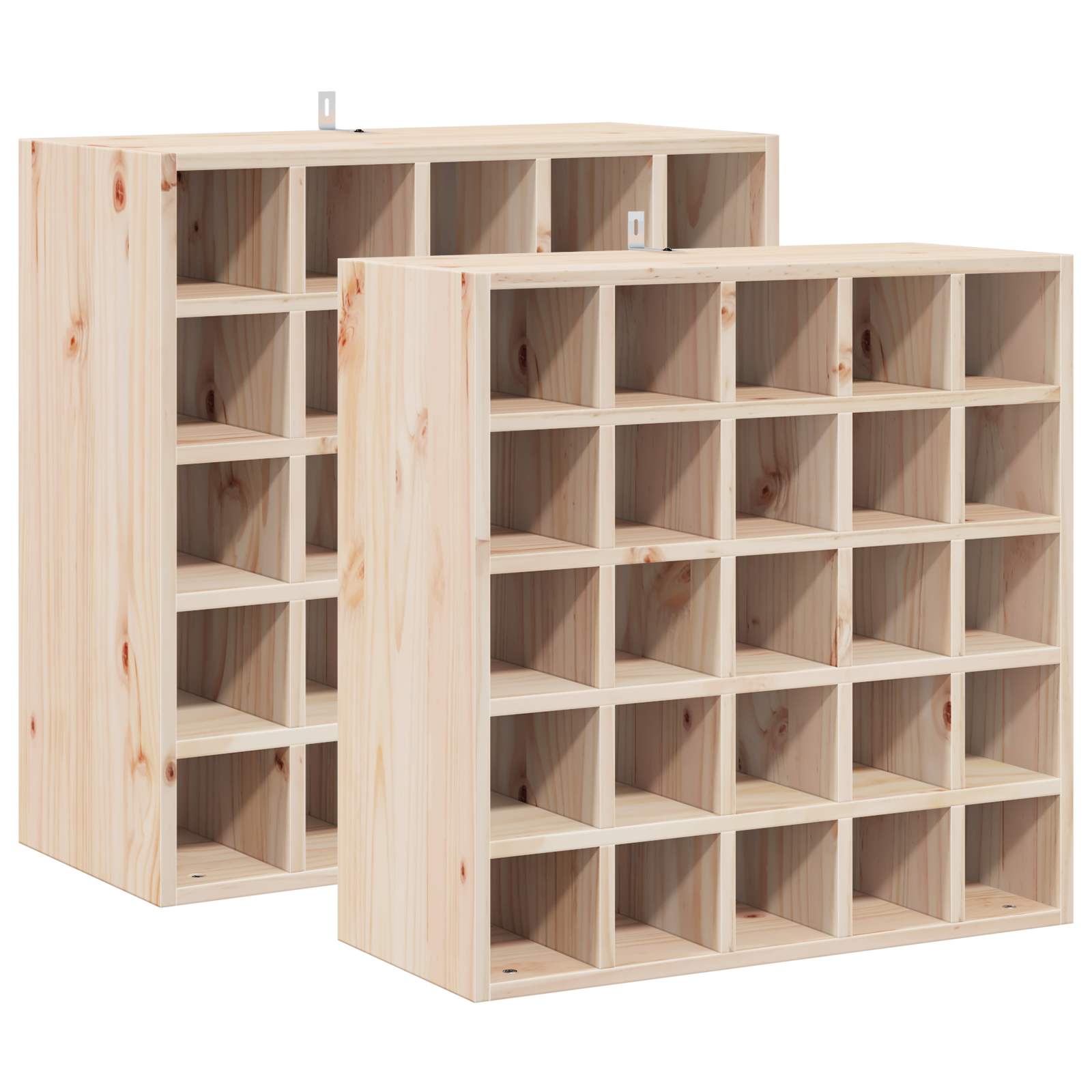 Stalak za vino 2 pcs Prirodna 56 x 25 x 56 cm