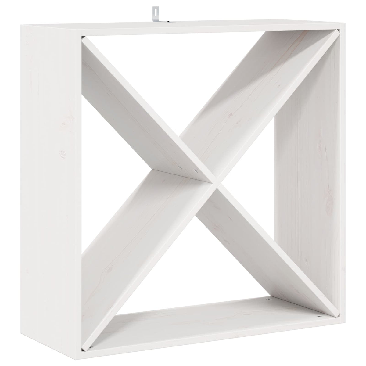 Stalak za vino 2 pcs Bijelo 62 x 25 x 62 cm Čvrsto borovo drvo