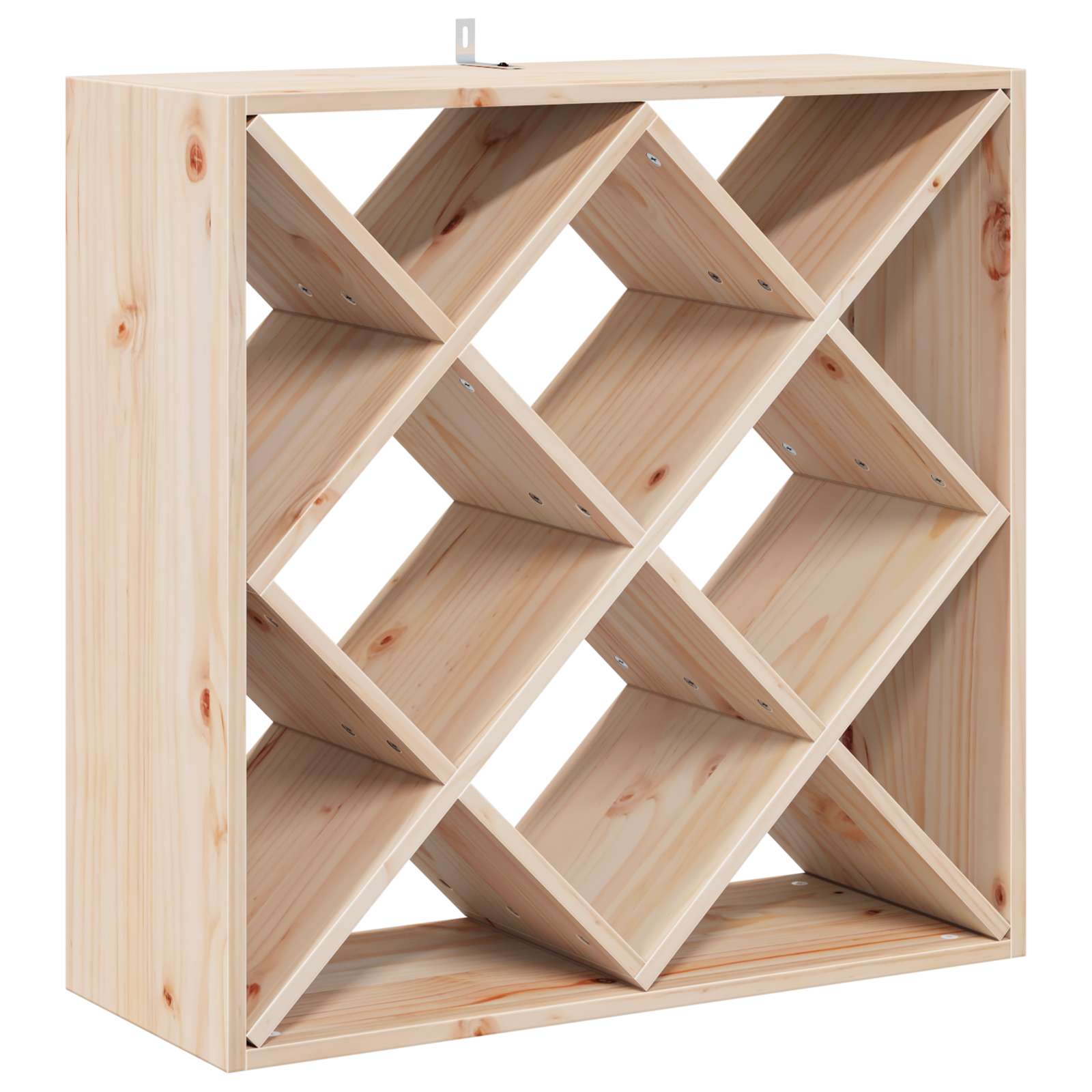 Stalak za vino 2 pcs Prirodna 62 x 25 x 62 cm