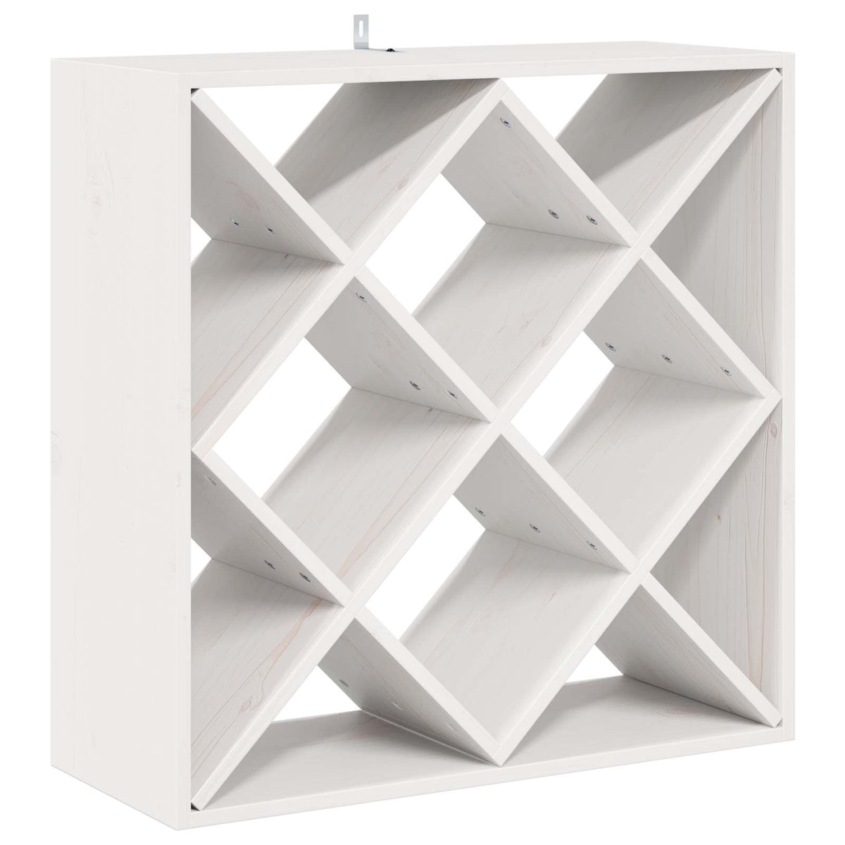 Stalak za vino 2 pcs Bijelo 62 x 25 x 62 cm Čvrsto borovo drvo