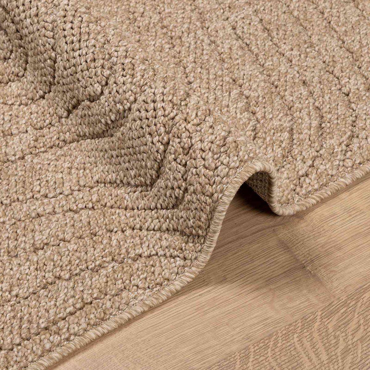 Tepisi za područja Moiré AGIRA Prirodna 200 x 80 cm Poliester