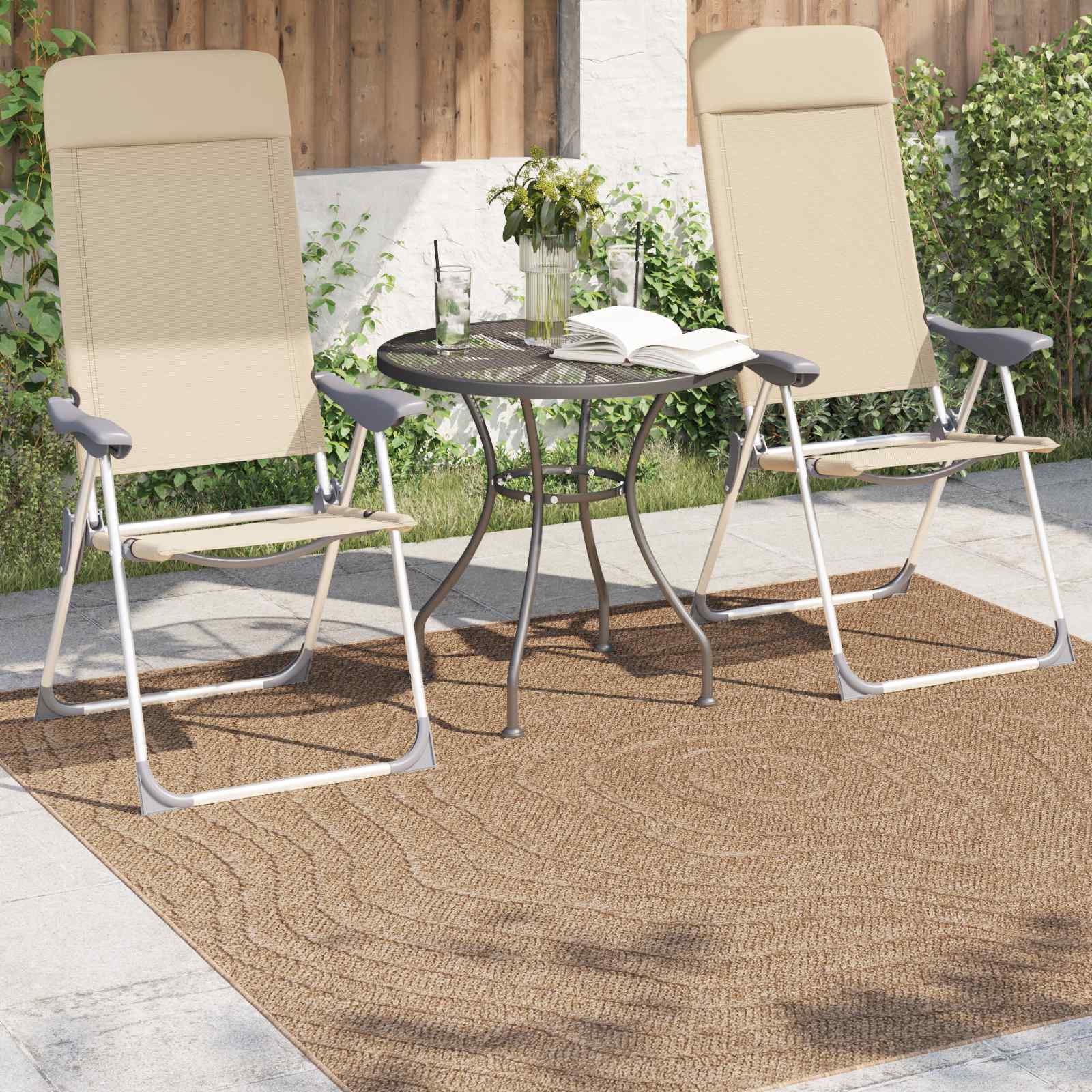 Tepisi za područja Moiré AGIRA Prirodna 200 x 200 cm Poliester