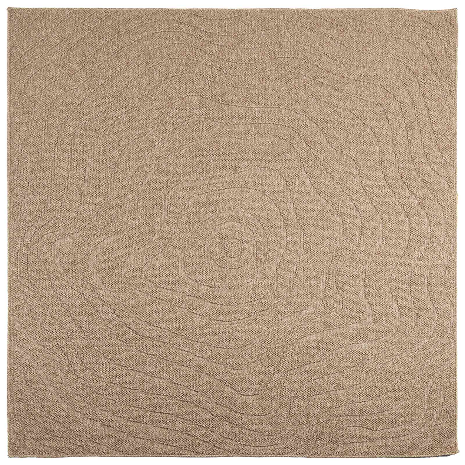 Tepisi za područja Moiré AGIRA Prirodna 200 x 200 cm Poliester