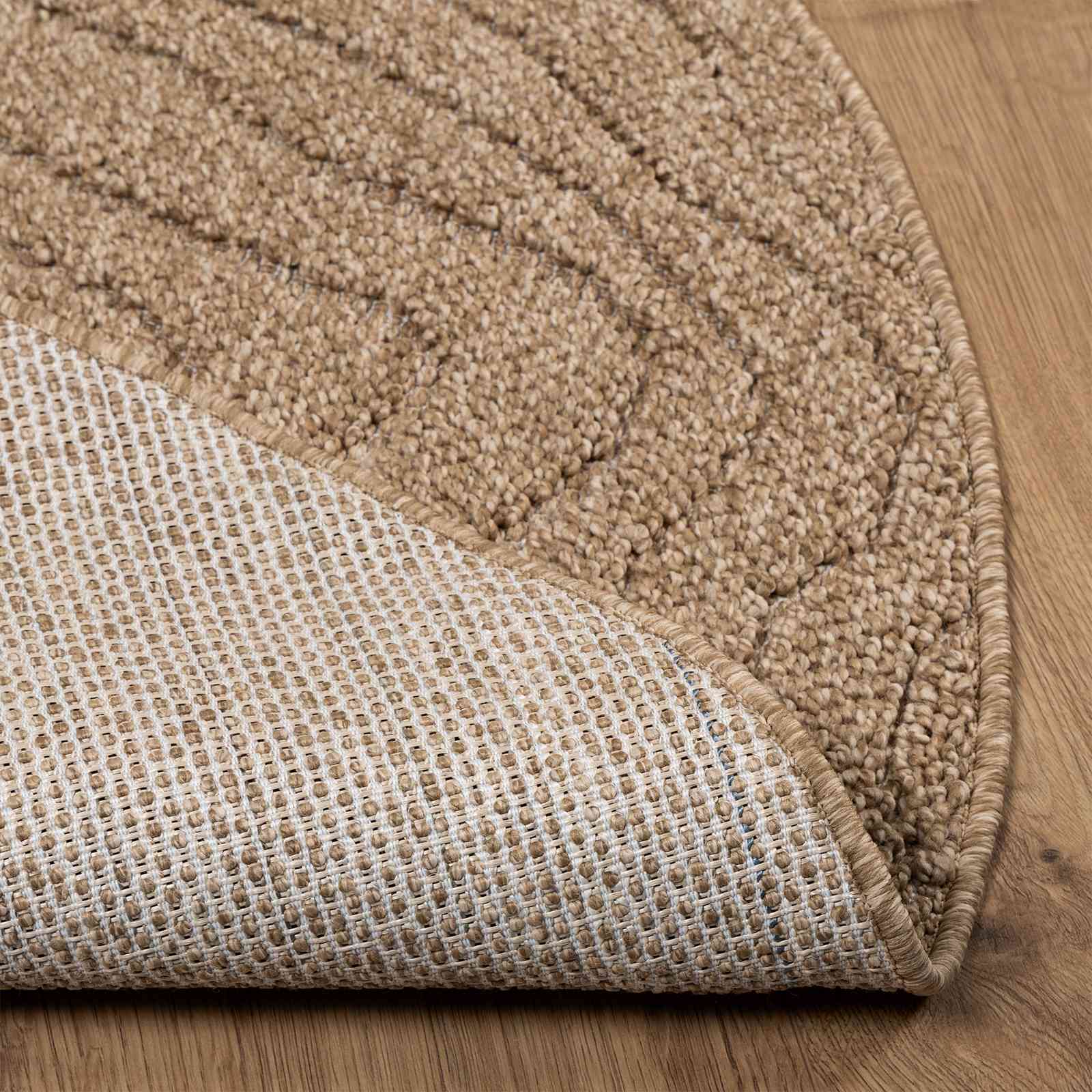 Tepisi za područja Moiré Kružni AGIRA Prirodna Ø 120 CM