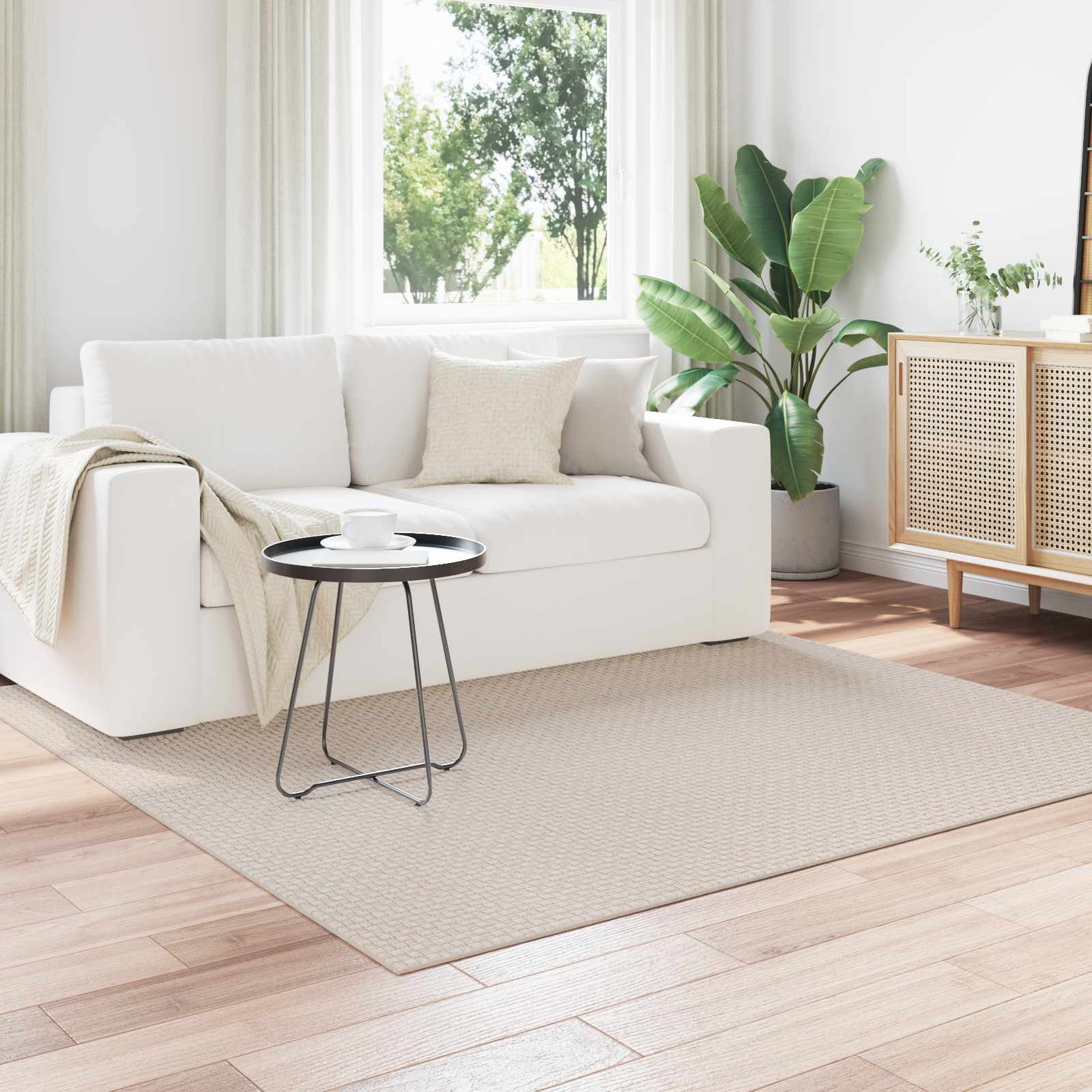 Tepisi za područja Četvrtasti FARO Krema 200 x 200 cm Poliester