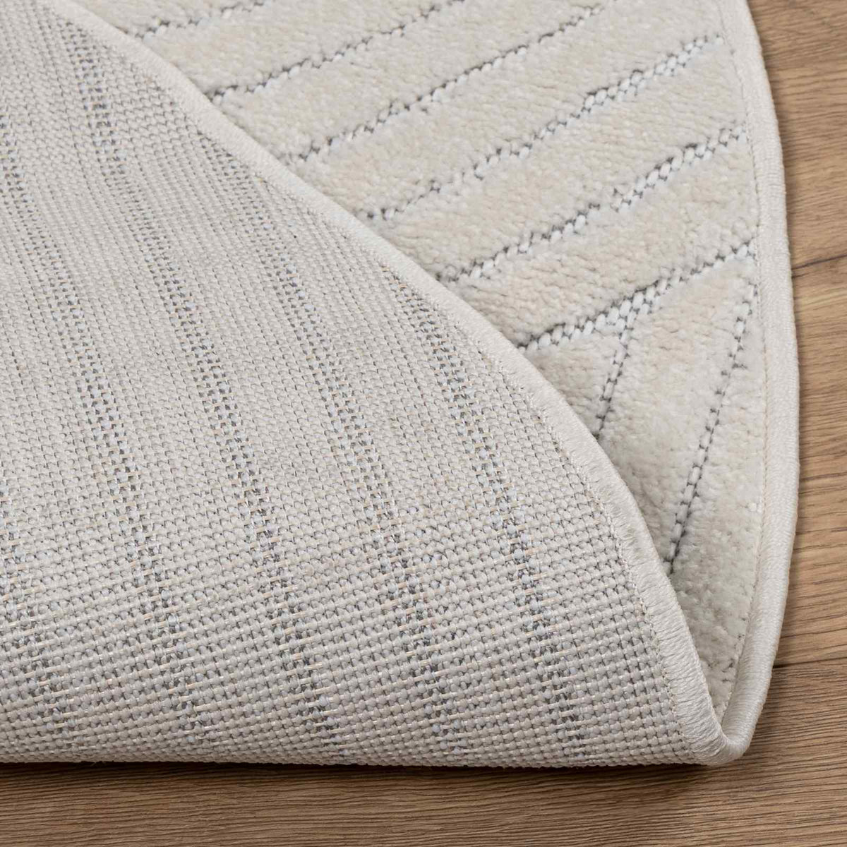 Tepisi za područja Kružni PALMERAS Krema Ø 120 CM Poliester