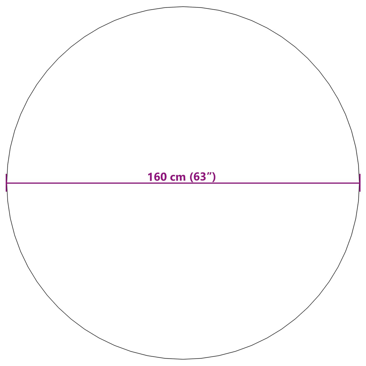 Tepisi za područja Kružni PALMERAS Bež Ø 160 CM Poliester