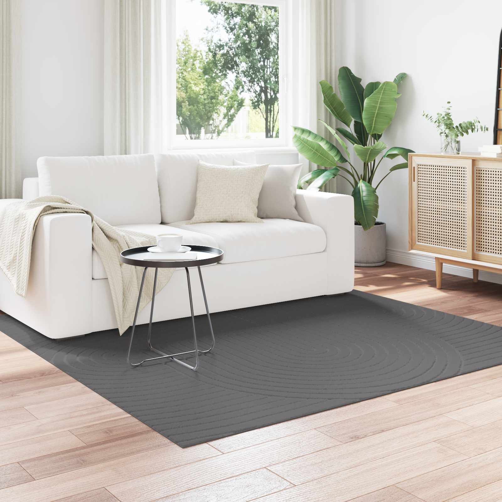 Tepisi za područja PALMERAS Antracit 120 x 120 cm Poliester