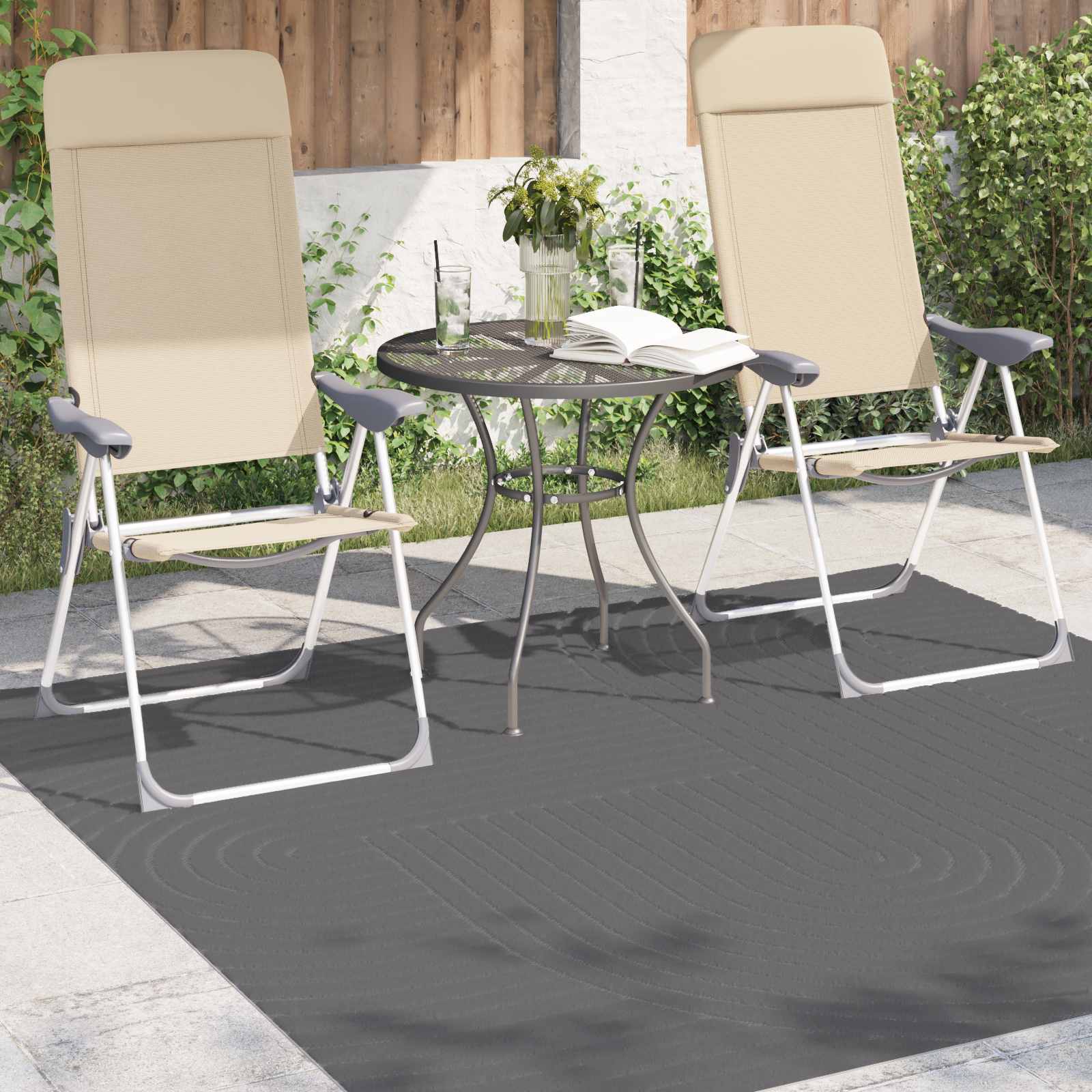 Tepisi za područja PALMERAS Antracit 120 x 120 cm Poliester