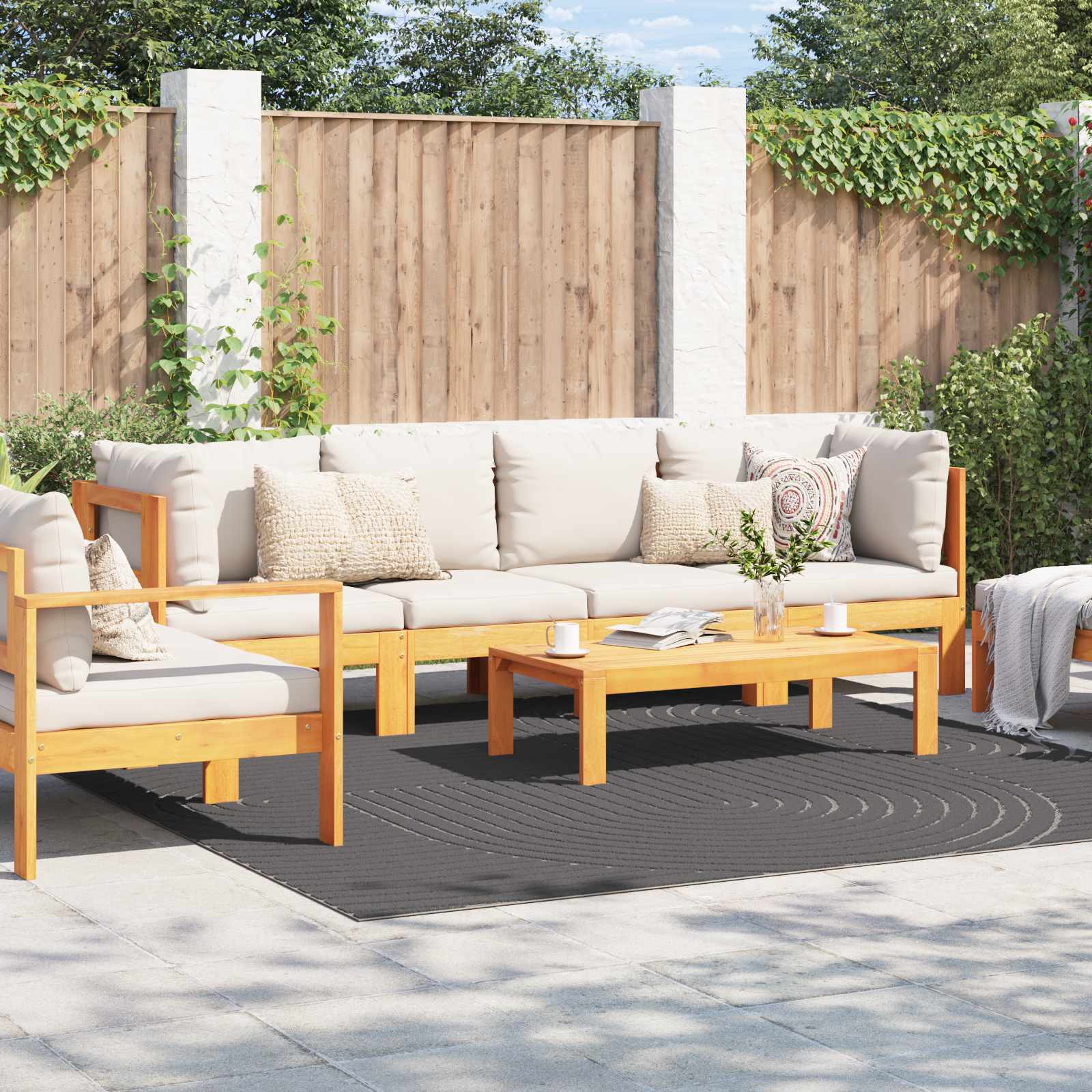 Tepisi za područja PALMERAS Antracit 240 x 240 cm Poliester