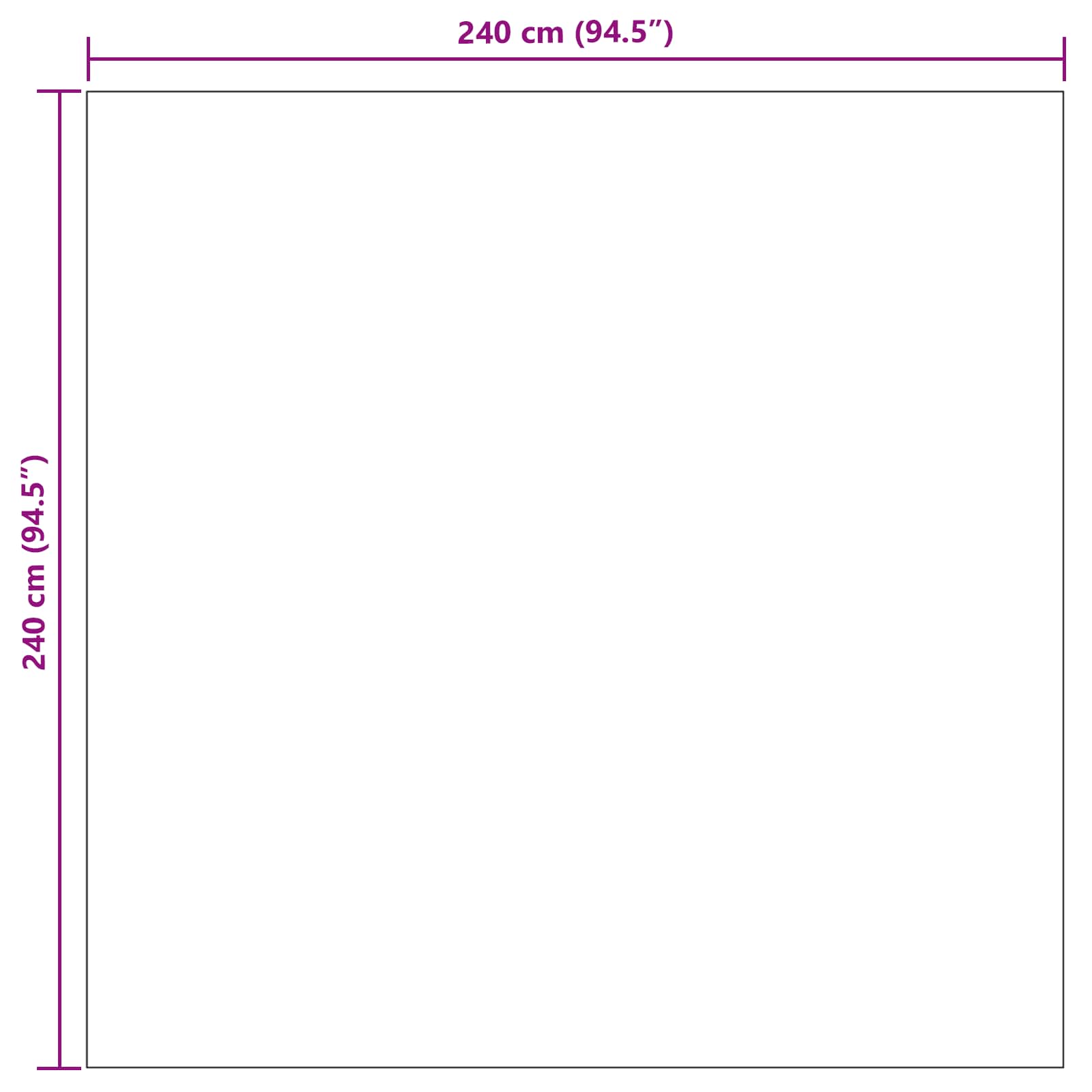Tepisi za područja PALMERAS Antracit 240 x 240 cm Poliester