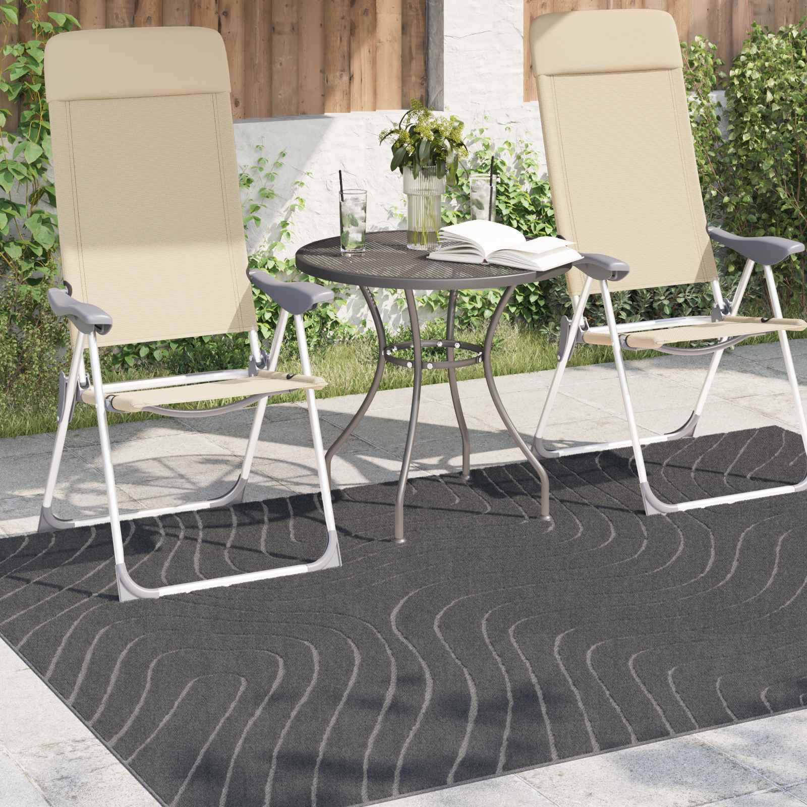 Tepisi za područja PALMERAS Antracit 230 x 160 cm Poliester