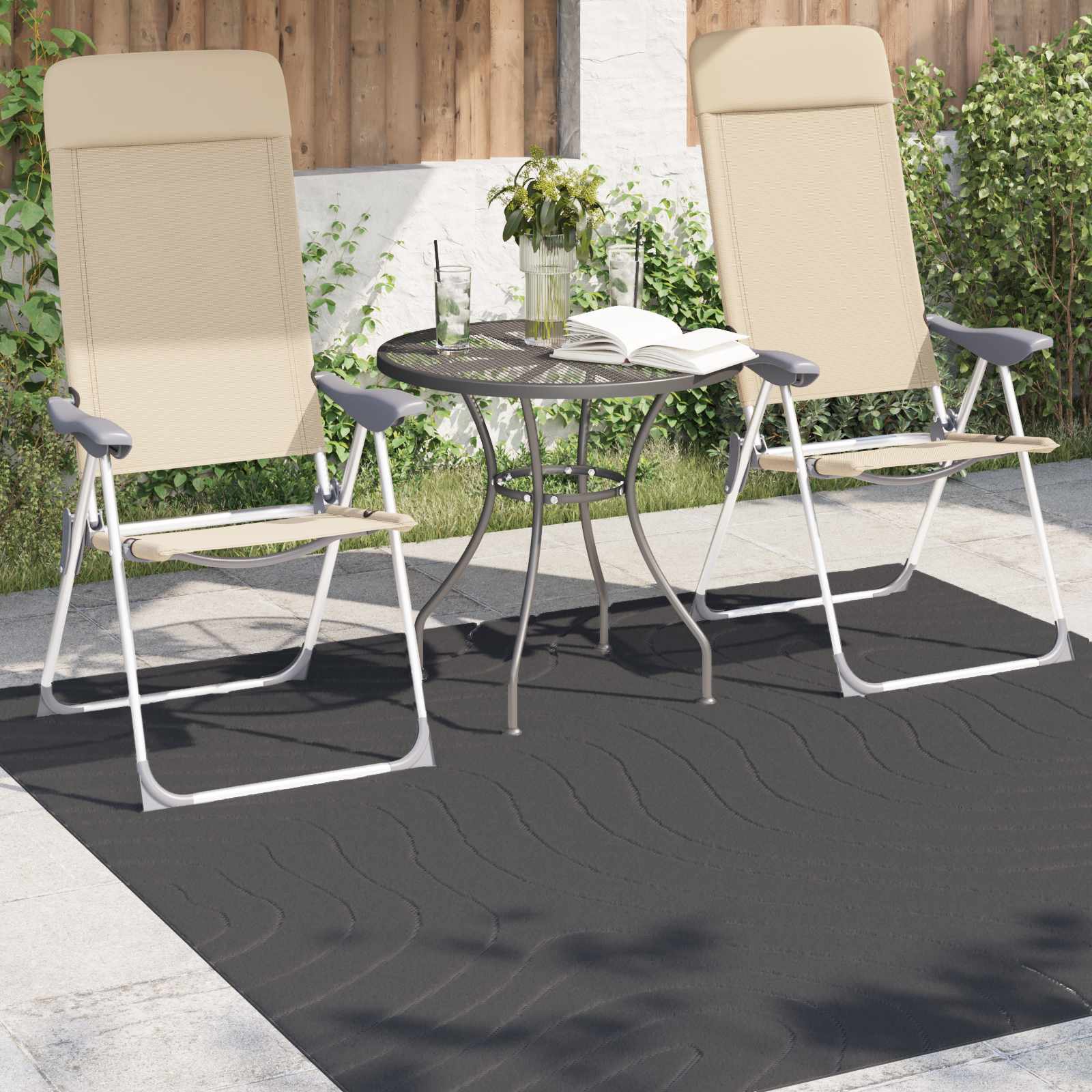 Tepisi za područja PALMERAS Antracit 120 x 120 cm Poliester