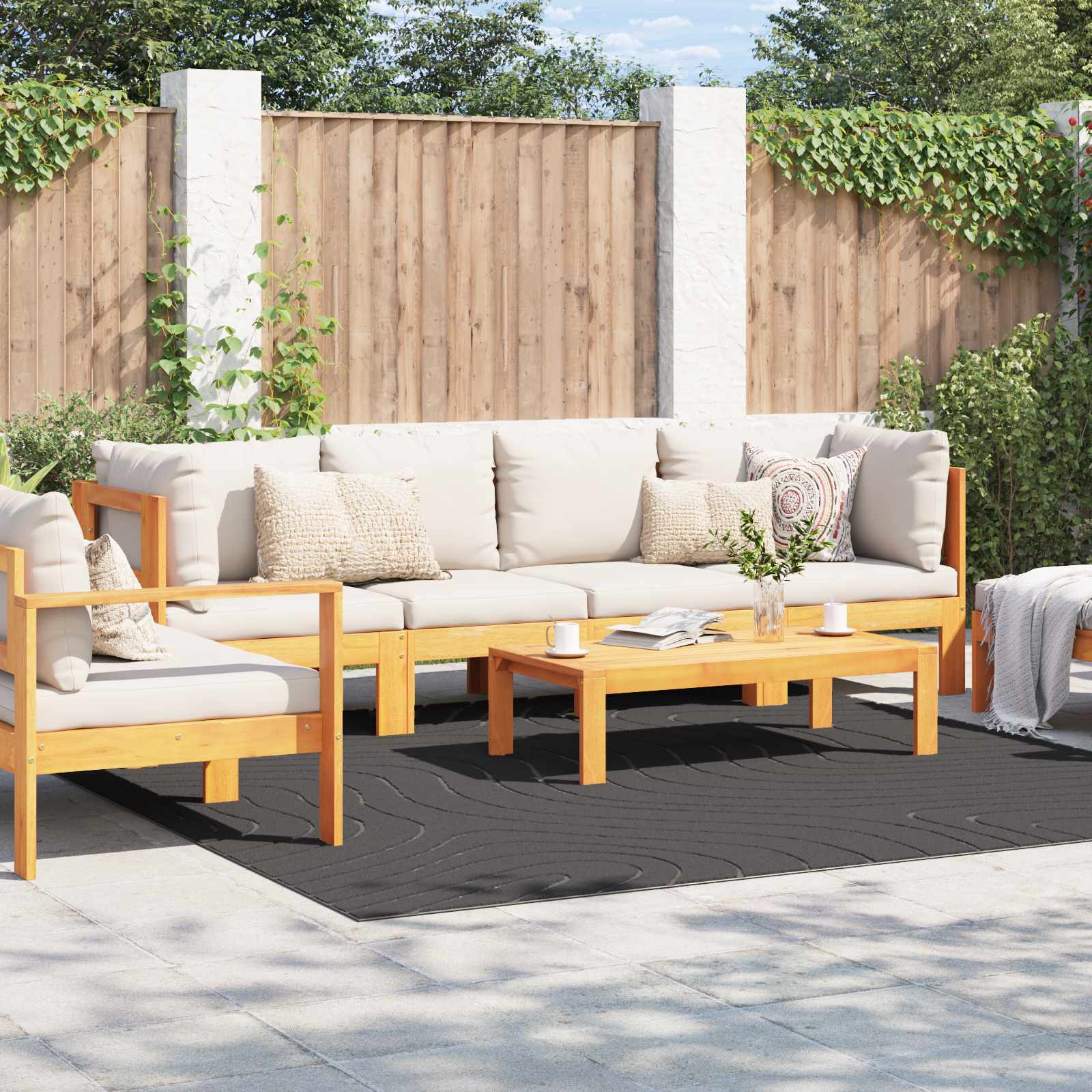 Tepisi za područja PALMERAS Antracit 240 x 240 cm Poliester