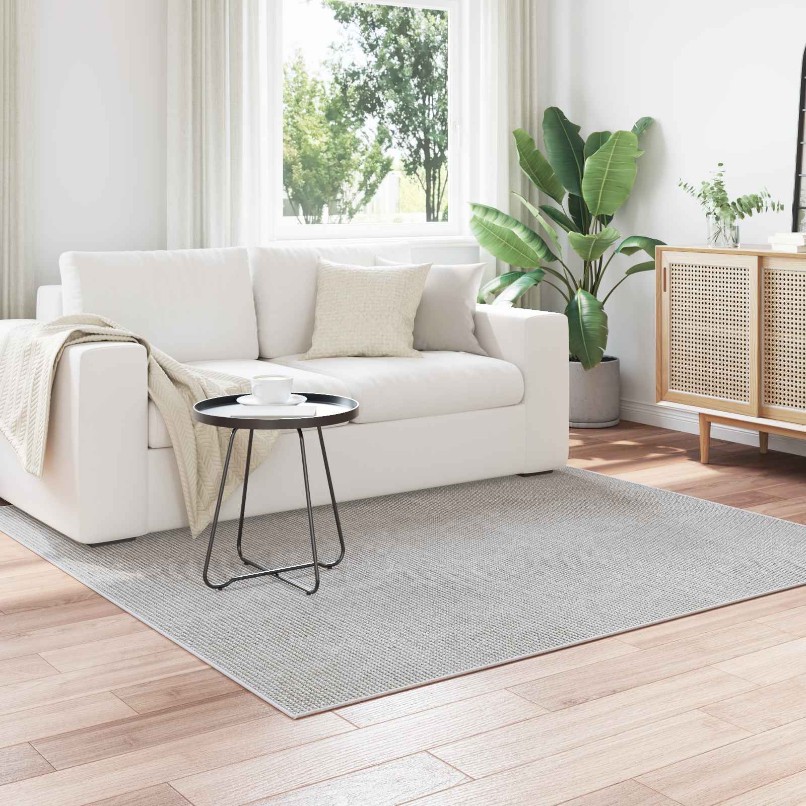Tepisi za područja Četvrtasti LUGO Krema 200 x 200 cm Poliester