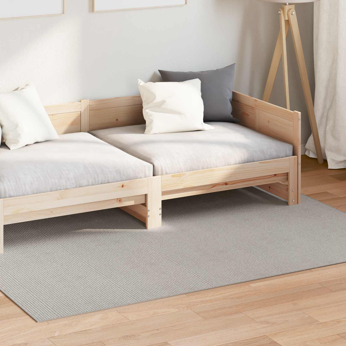 Tepisi za područja LUGO Krem i Siva 230 x 160 cm Poliester