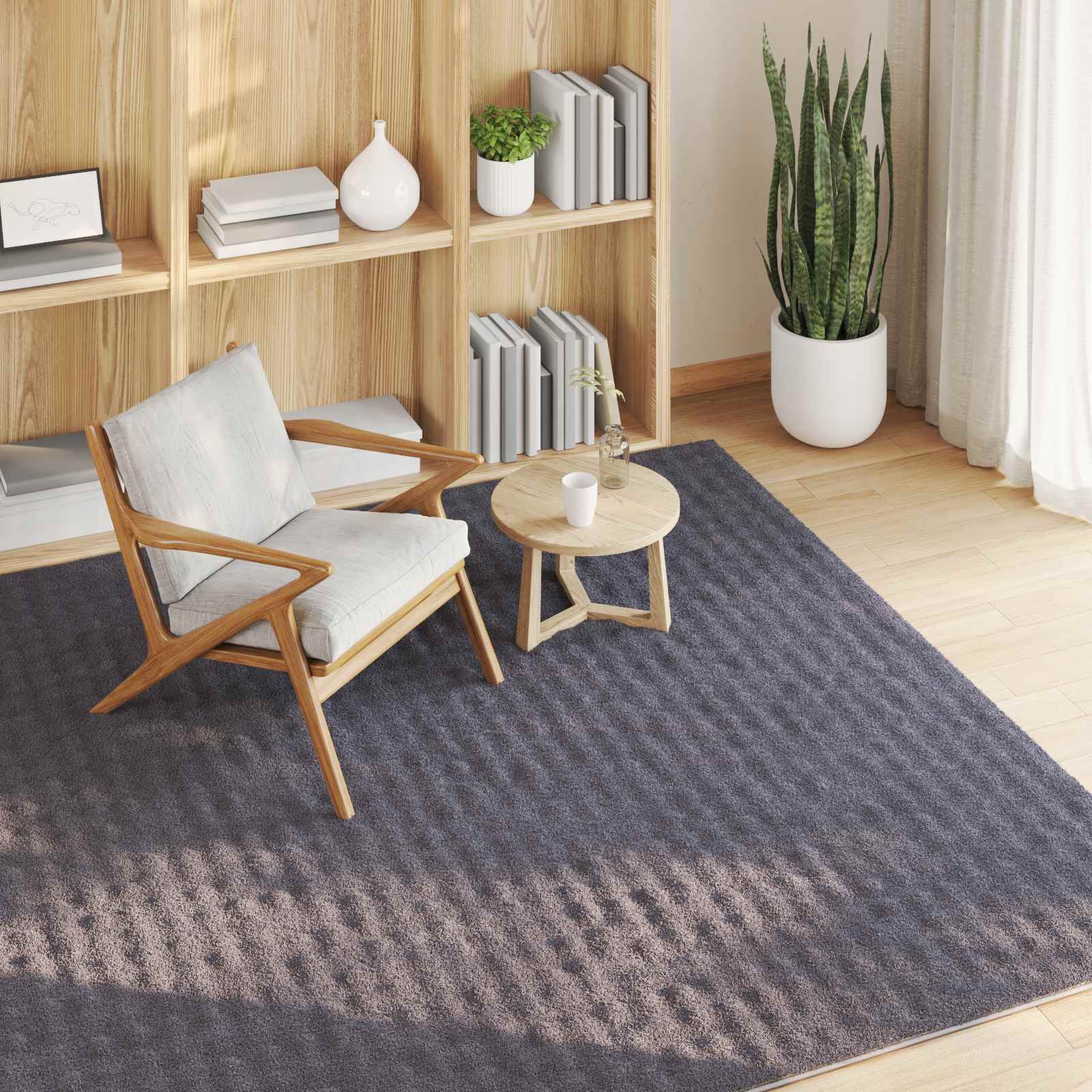 Tepisi za područja SIROLO Antracit 200 x 200 cm Poliester