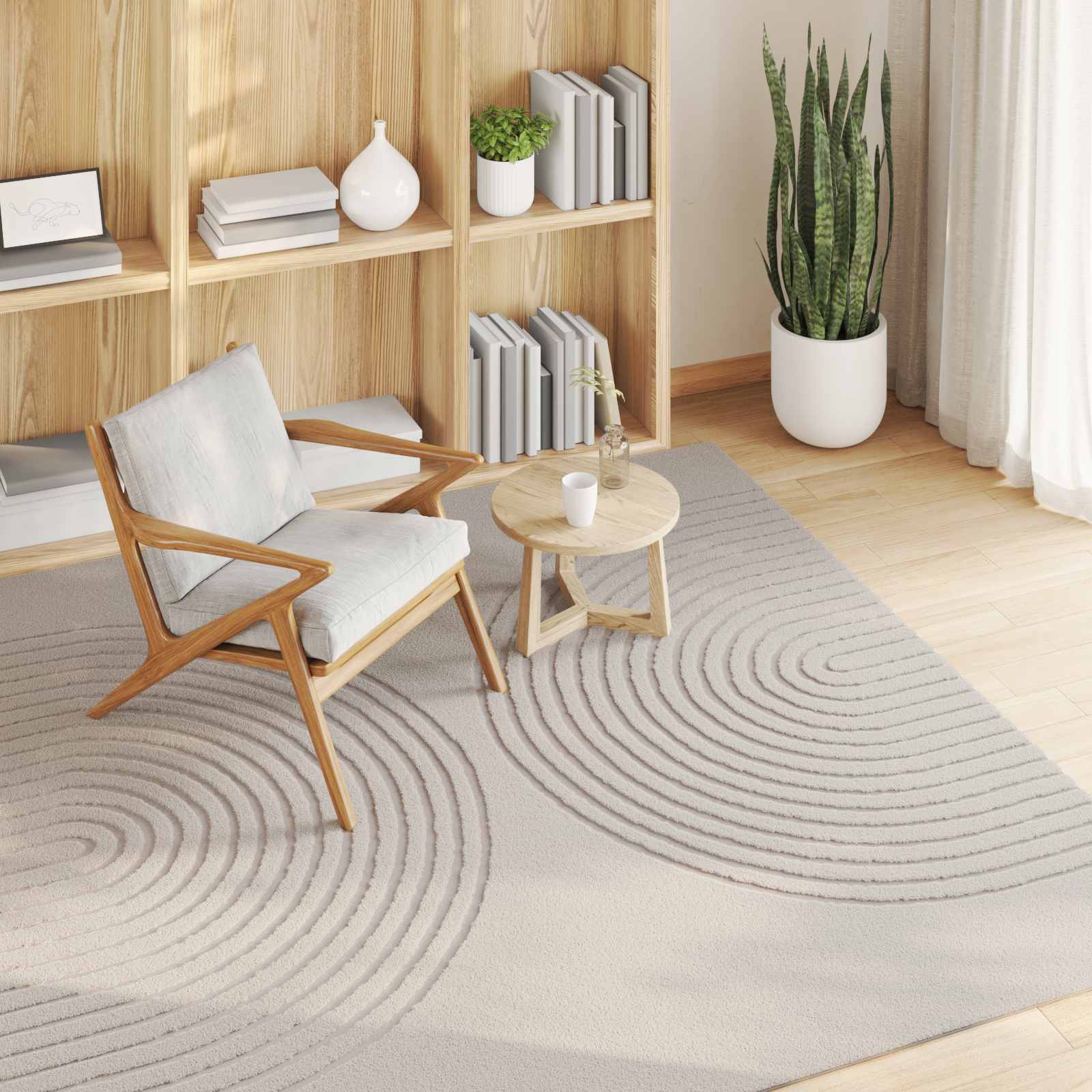 Tepisi za područja GALATI Krema 200 x 200 cm Poliester