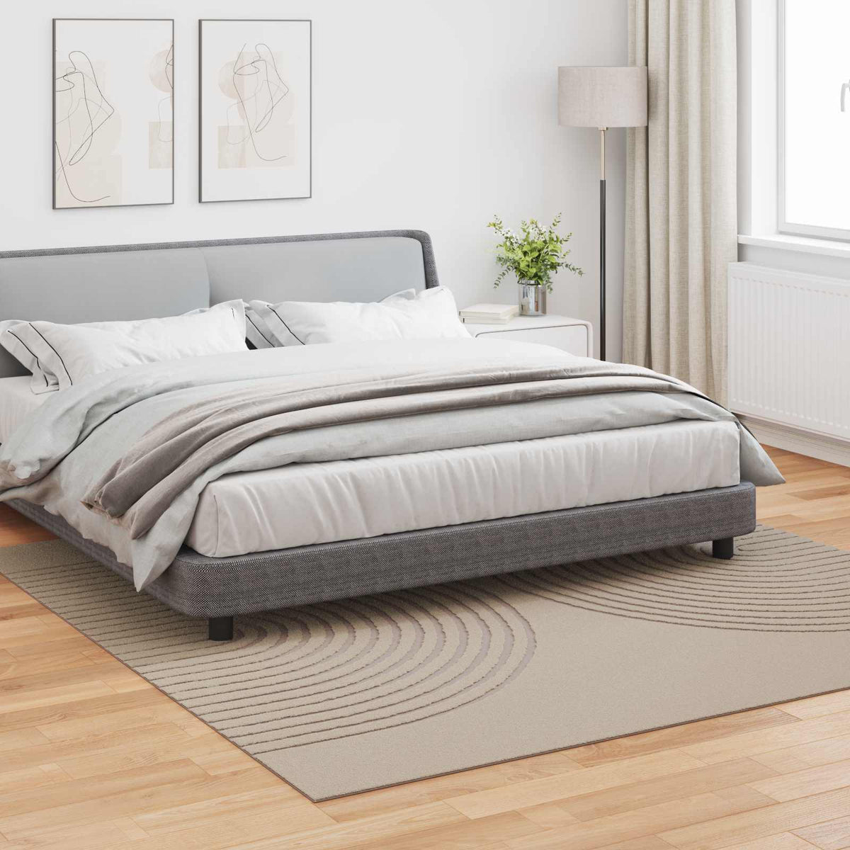 Tepisi za područja Četvrtasti GALATI Bež 240 x 240 cm Poliester