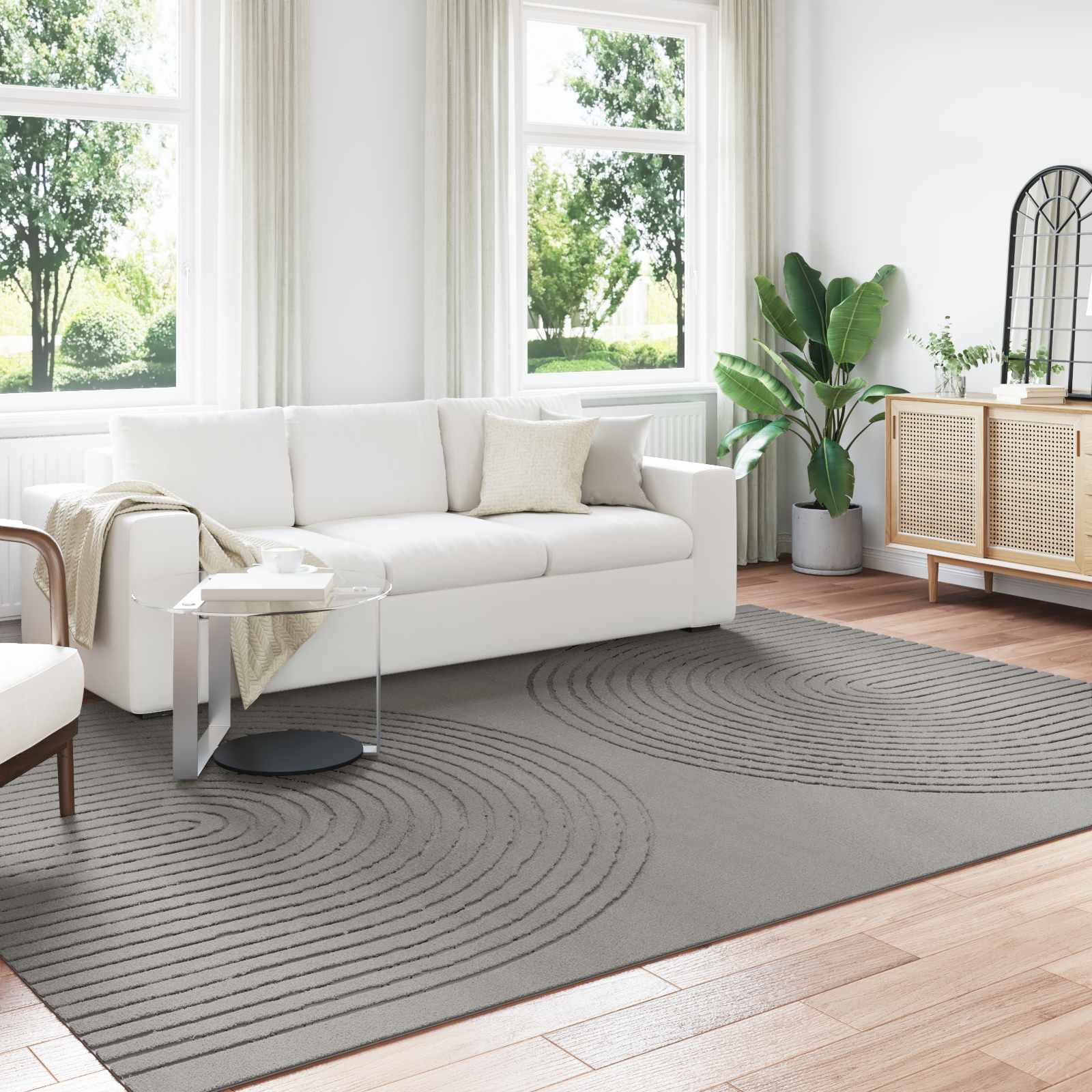 Tepisi za područja Pravokutni GALATI Sivi 340 x 240 cm