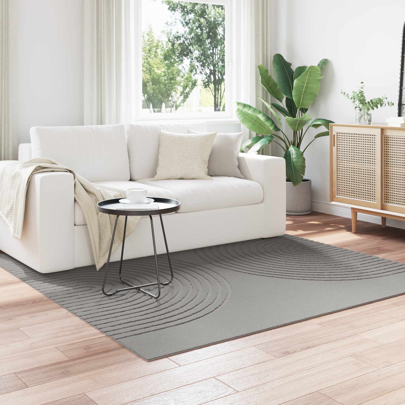 Tepisi za područja Četvrtasti GALATI Sivi 200 x 200 cm