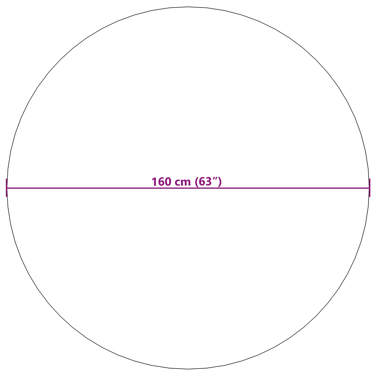 Tepisi za područja Kružni GALATI Sivi Ø 160 CM Poliester