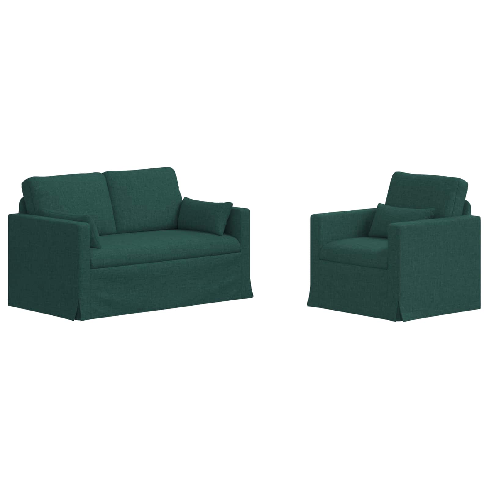 Set sofe 2 pcs Tamnozelena 139 x 78 x 80 cm tkanina