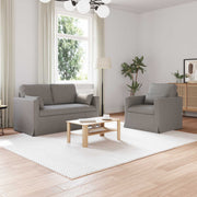 Set sofe 2 pcs Sivo-smeđa 139 x 78 x 80 cm tkanina