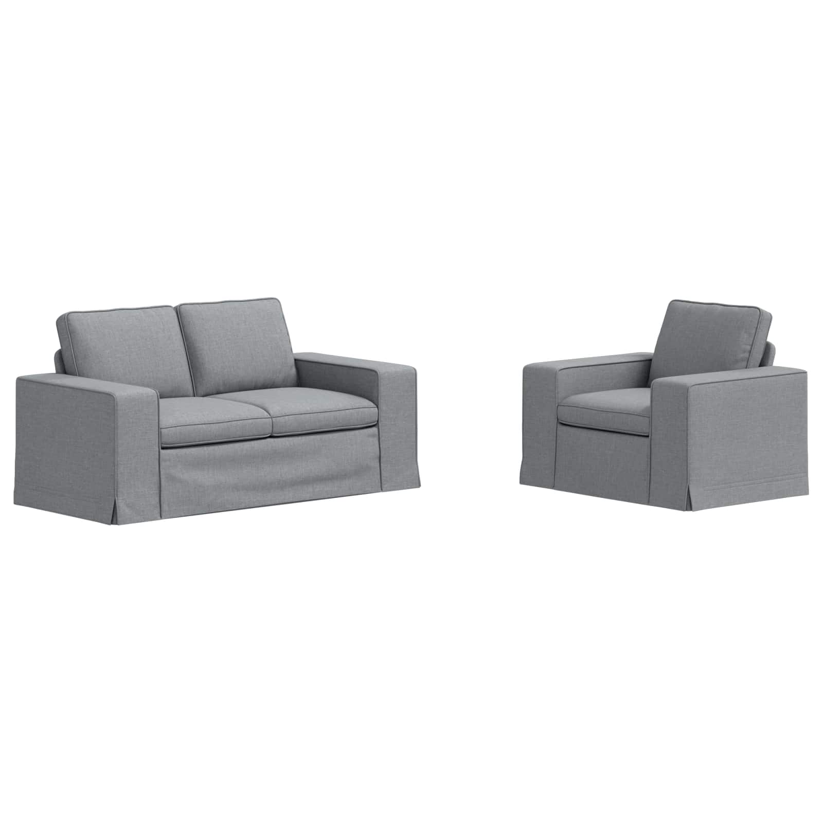 Set sofe 2 pcs Svijetlo siva 162 x 80 x 82 cm tkanina